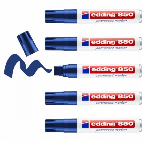 Постоянный маркер Edding 850 Синий 5 штук image 4