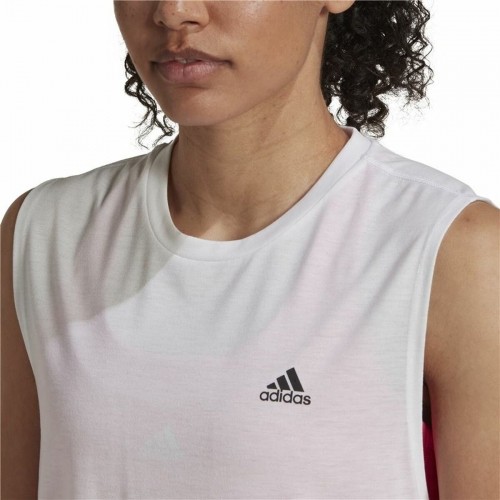 Women's Sleeveless T-shirt Adidas Muscle Run Icons White image 4