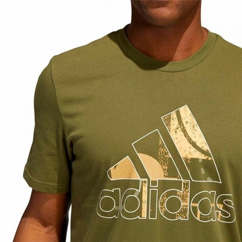 Men’s Short Sleeve T-Shirt Adidas Art Bos Graphic Olive image 4