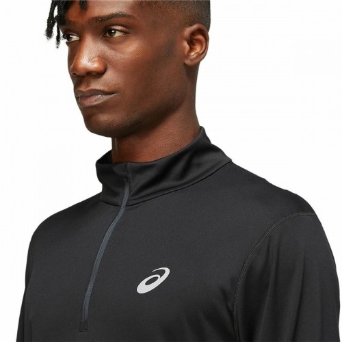 Men’s Long Sleeve T-Shirt Asics Core 1/2 Black With zip image 4