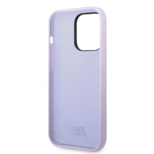 Karl Lagerfeld Liquid Silicone Ikonik NFT Case for iPhone 14 Pro Purple image 4