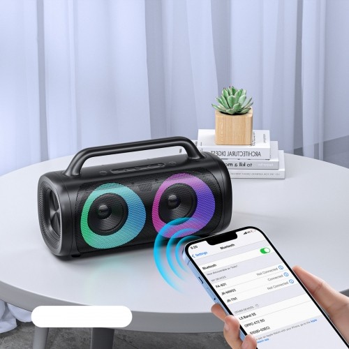 Joyroom 5.1 wireless bluetooth speaker with LED color lighting black (JR-MW02) image 4