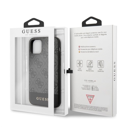 GUHCN61G4GLGR Guess 4G Stripe Cover for iPhone 11 Grey image 4