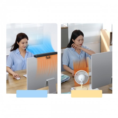 Baseus Refreshing Monitor Clip-On & Stand-Up Desk Fan Black image 4