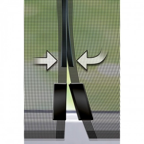 Aizkars Pret Mušām Schellenberg Deuren Magnētisks Stikla šķiedras Antracīts (90 x 120 cm) image 4