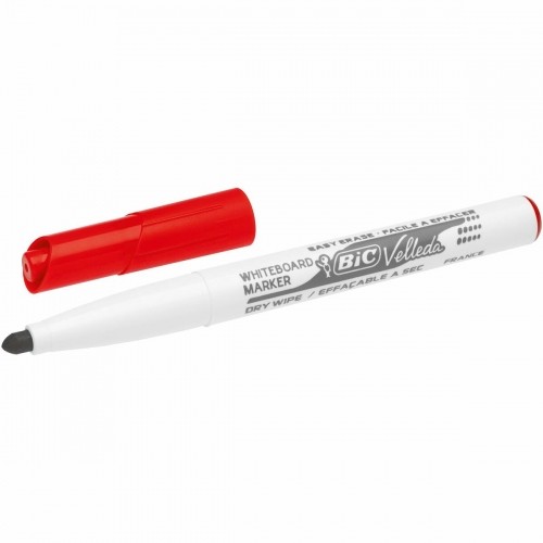 Marker pen/felt-tip pen Bic Velleda 1741 Whiteboard Red (12 Units) image 4