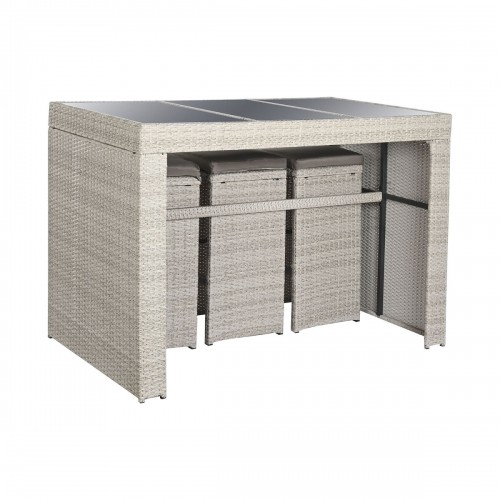 Стол и 6 стула DKD Home Decor синтетический ротанг Сталь (143 x 80 x 100 cm) image 4