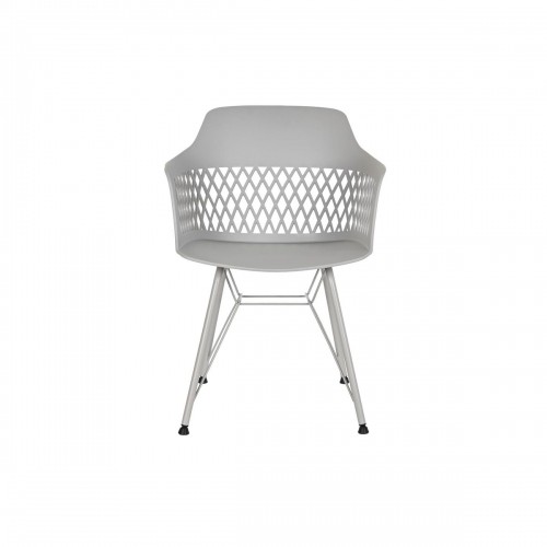 ēdamistabas krēsls DKD Home Decor Metāls Gaiši pelēks polipropilēns (57 x 57 x 80,5 cm) image 4