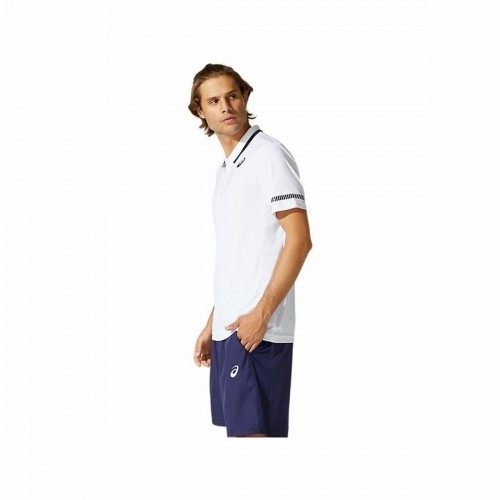 Vīriešu Polo ar Īsām Piedurknēm Asics Court Balts image 4