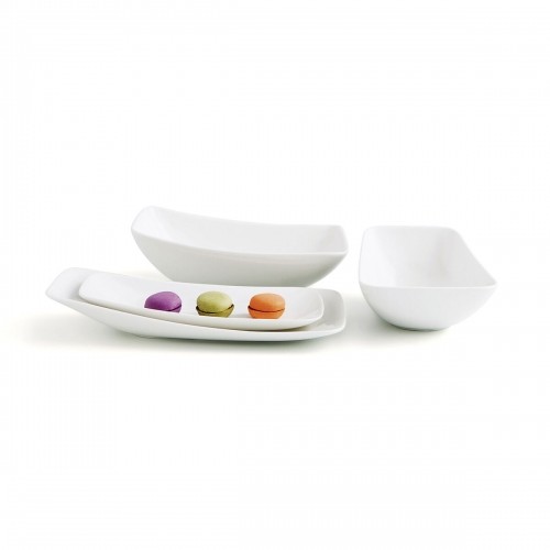 Flat plate Ariane Vital Rectangular Ceramic White (24 x 13 cm) (12 Units) image 4