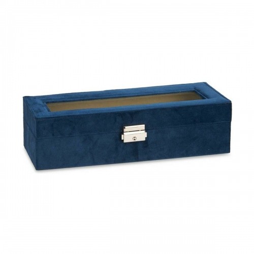 Box for watches Blue Metal (30,5 x 8,5 x 11,5 cm) (6 Units) image 4