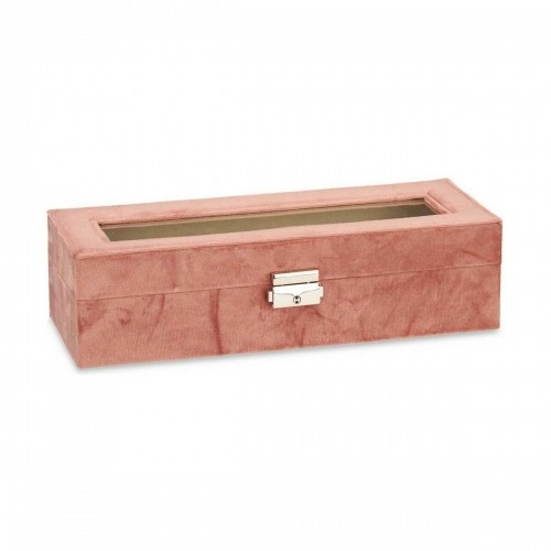 Box for watches Pink Metal (30,5 x 8,5 x 11,5 cm) (6 Units) image 4