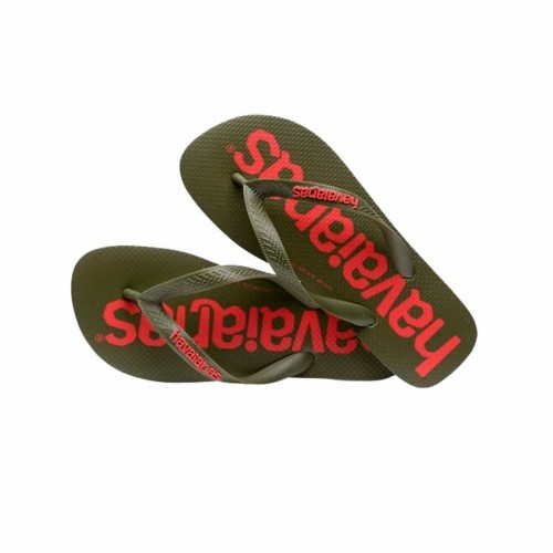 Women's Flip Flops Havaianas Top Logomania Red Dark green Olive image 4