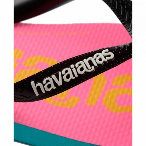 Pludmales sandales sievietēm Havaianas Top Logomania Zils Rozā image 4