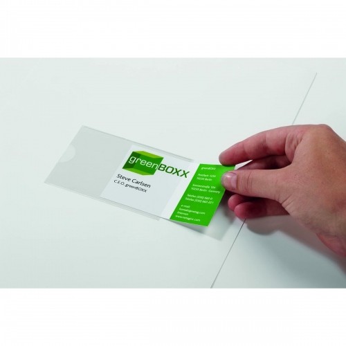 Apvalks Durable Pocketfix Caurspīdīgs Etiķetes Pašlīpoši materiāli 100 gb. 90 x 57 mm image 4