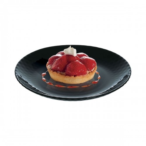 Dessert dish Luminarc Pampille Black Glass (19 cm) (24 Units) image 4