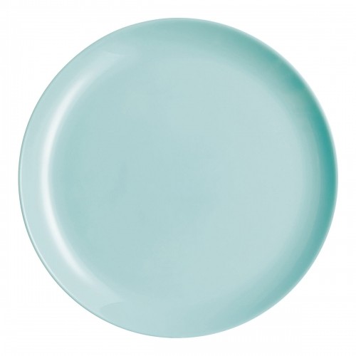 Flat plate Luminarc Diwali Turquoise Glass (25 cm) (24 Units) image 4
