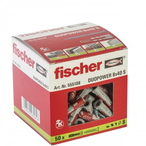 Sienas spraudņi un skrūves Fischer duopower 50 Sienas spraudņi un skrūves (5,5 x 50 mm) image 4