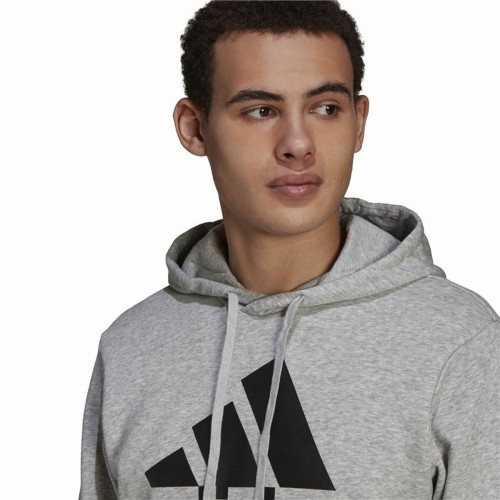 Толстовка с капюшоном мужская Adidas  Essentials Fleece Big Logo Серый image 4
