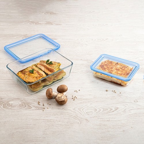 Hermetic Lunch Box Pyrex Pure Glass Transparent Glass (2,6 L) (4 Units) image 4