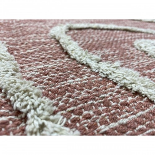 Carpet DKD Home Decor Pink Terracotta White Fringe Urban (160 x 230 x 1 cm) image 4