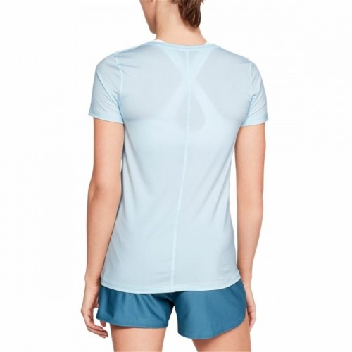Women’s Short Sleeve T-Shirt Under Armour HeatGear Light Blue image 4