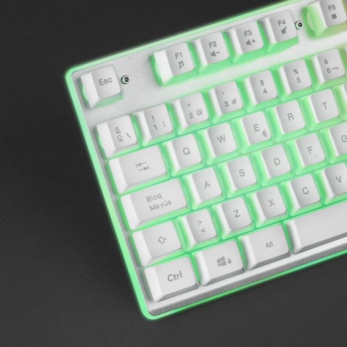 Keyboard Mars Gaming MK220 Spanish Qwerty RGB White image 4