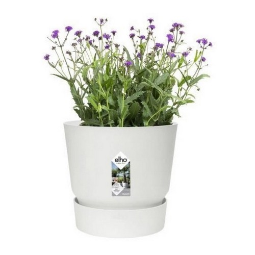 Plant pot with Dish Elho Greenville Ø 39 x 36,8 cm Circular White Plastic image 4