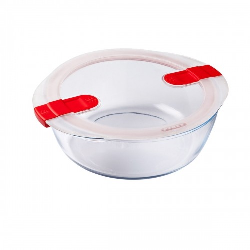 Hermetic Lunch Box Pyrex Cook&heat 26 x 23 x 8 cm 2,3 L Red Glass (6 Units) image 4