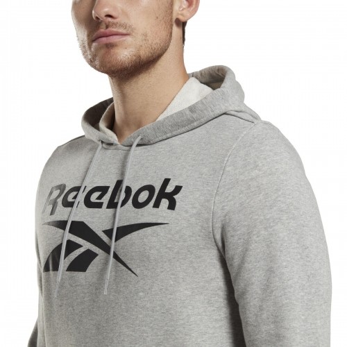 Толстовка с капюшоном мужская Reebok FT BIG LOGO OTH HZ8786  Серый image 4