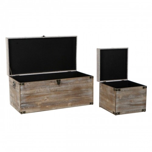 Set of Chests DKD Home Decor Beige Wood Brown Traditional 80 x 40 x 40 cm image 4