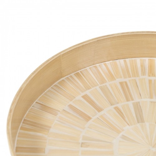 Snack tray Beige Bamboo 35 x 35 x 5 cm MDF Wood image 4