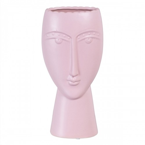 Planter 15 x 8,5 x 19 cm Face Ceramic Light mauve image 4