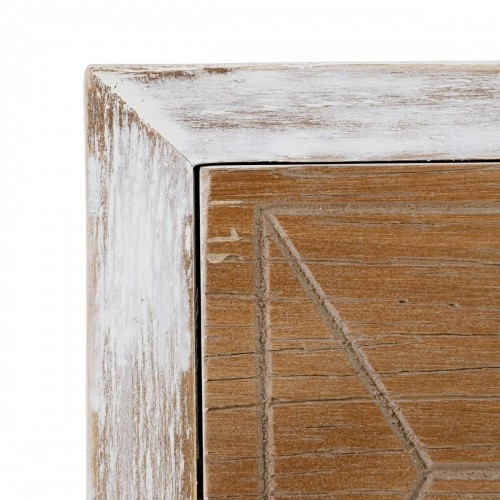 Bigbuy Home Ночной столик COUNTRY Натуральный Белый древесина ели 50 x 35 x 55 cm Деревянный MDF image 4