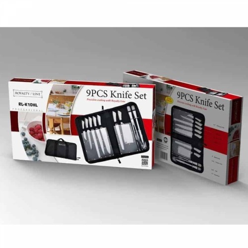 Royalty Line RL-K10HL: 10 Pieces Stainless Steel Knife Set with Carrying Case image 4
