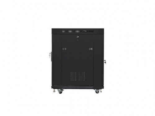 Lanberg Installation cabinet rack 19 15U 600x800 black, glass door lcd (flat pack) image 4