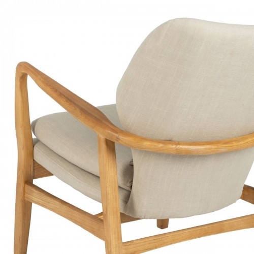Armchair 67 x 73 x 84 cm Synthetic Fabric Beige Wood image 4