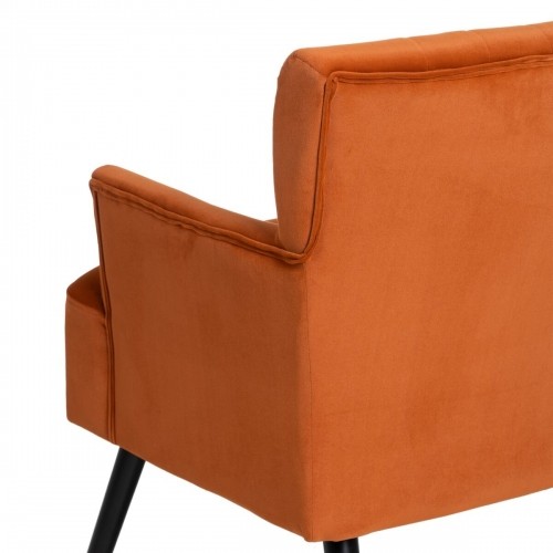 Armchair 63 x 50 x 83 cm Synthetic Fabric Wood Orange image 4