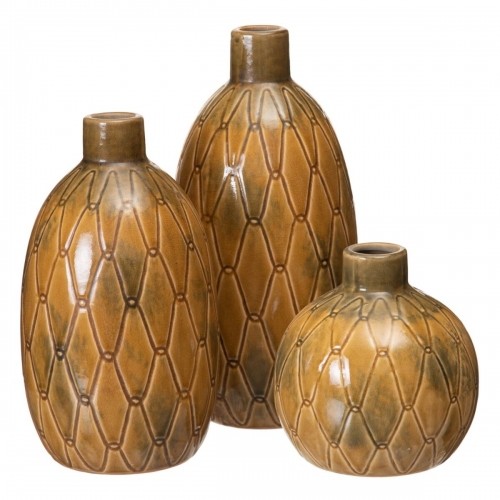 Vase 17,5 x 17,5 x 18 cm Ceramic Mustard image 4