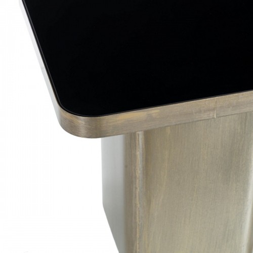 Bigbuy Home Вспомогательный стол 50,5 x 50,5 x 51 cm Стеклянный Чёрный Позолоченный Металл image 4