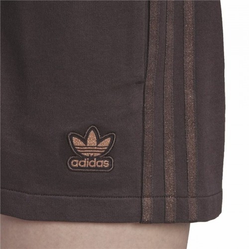 Спортивные женские шорты Adidas Originals 3 stripes Коричневый image 4