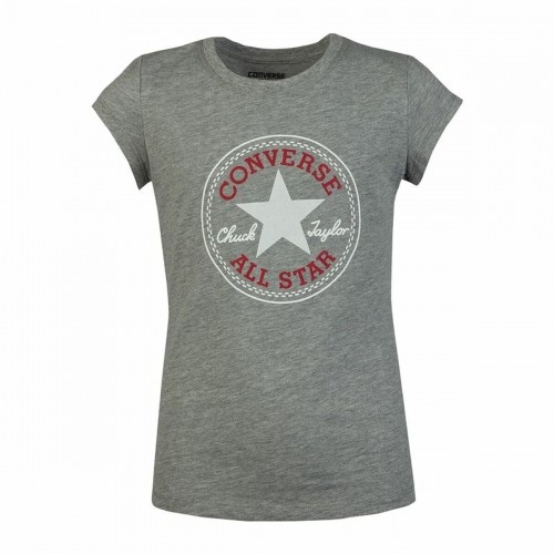 Child's Short Sleeve T-Shirt Converse Timeless Chuck Patch G Grey image 4