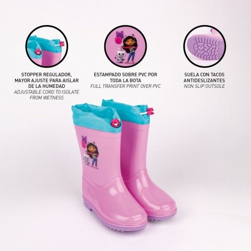 Children's Water Boots Gabby's Dollhouse Pink image 4