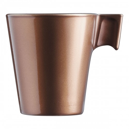Mug Luminarc Flashy Light brown 80 ml Glass (24 Units) image 4