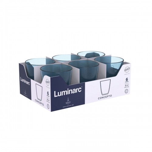 Glass Luminarc Concepto Pepite Blue Glass 310 ml (24 Units) image 4