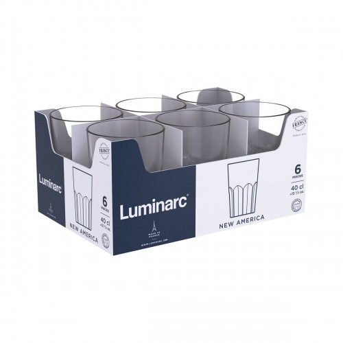 Glass Luminarc New America Transparent Glass 24 Units 400 ml image 4