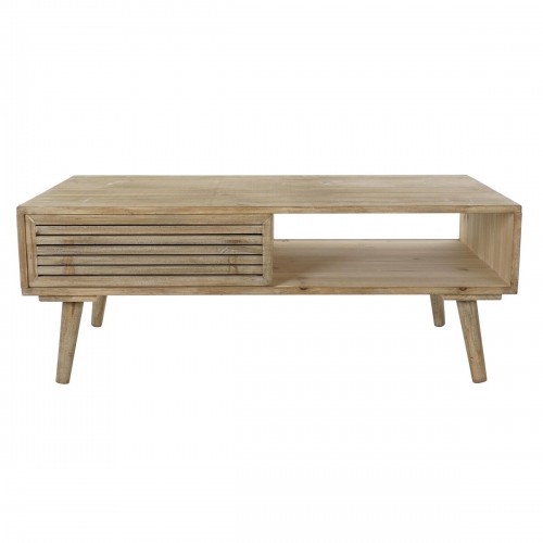 Table DKD Home Decor 99 x 59 x 38 cm Fir Natural Aluminium image 4