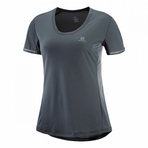 Women’s Short Sleeve T-Shirt Salomon Agile Dark grey image 4