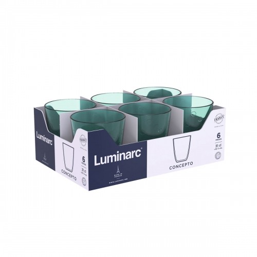Glass Luminarc Concepto Pepite Green Glass 310 ml 24 Units image 4