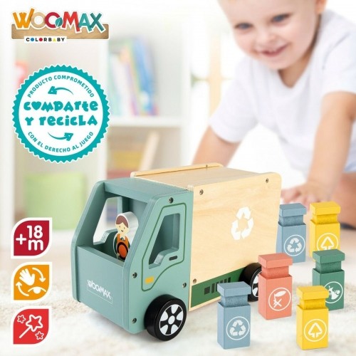 Garbage Truck Woomax Toy 8 Pieces 24 x 15 x 13,5 cm (4 Units) image 4